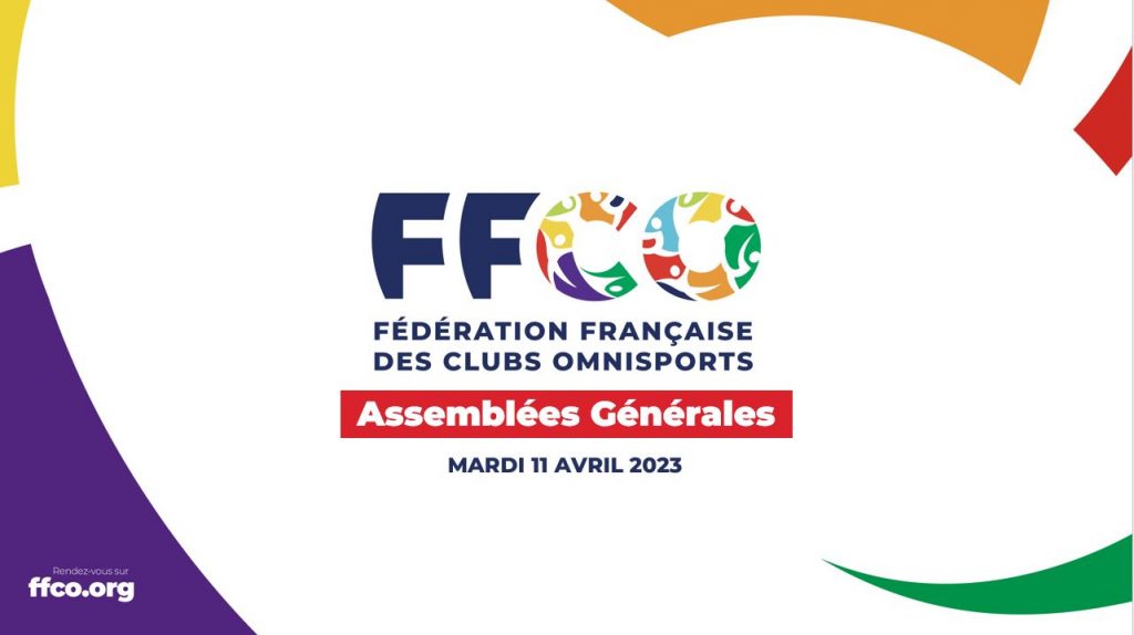 Visuel présentant l'Assemblée Générale de la F.F. Clubs Omnisports