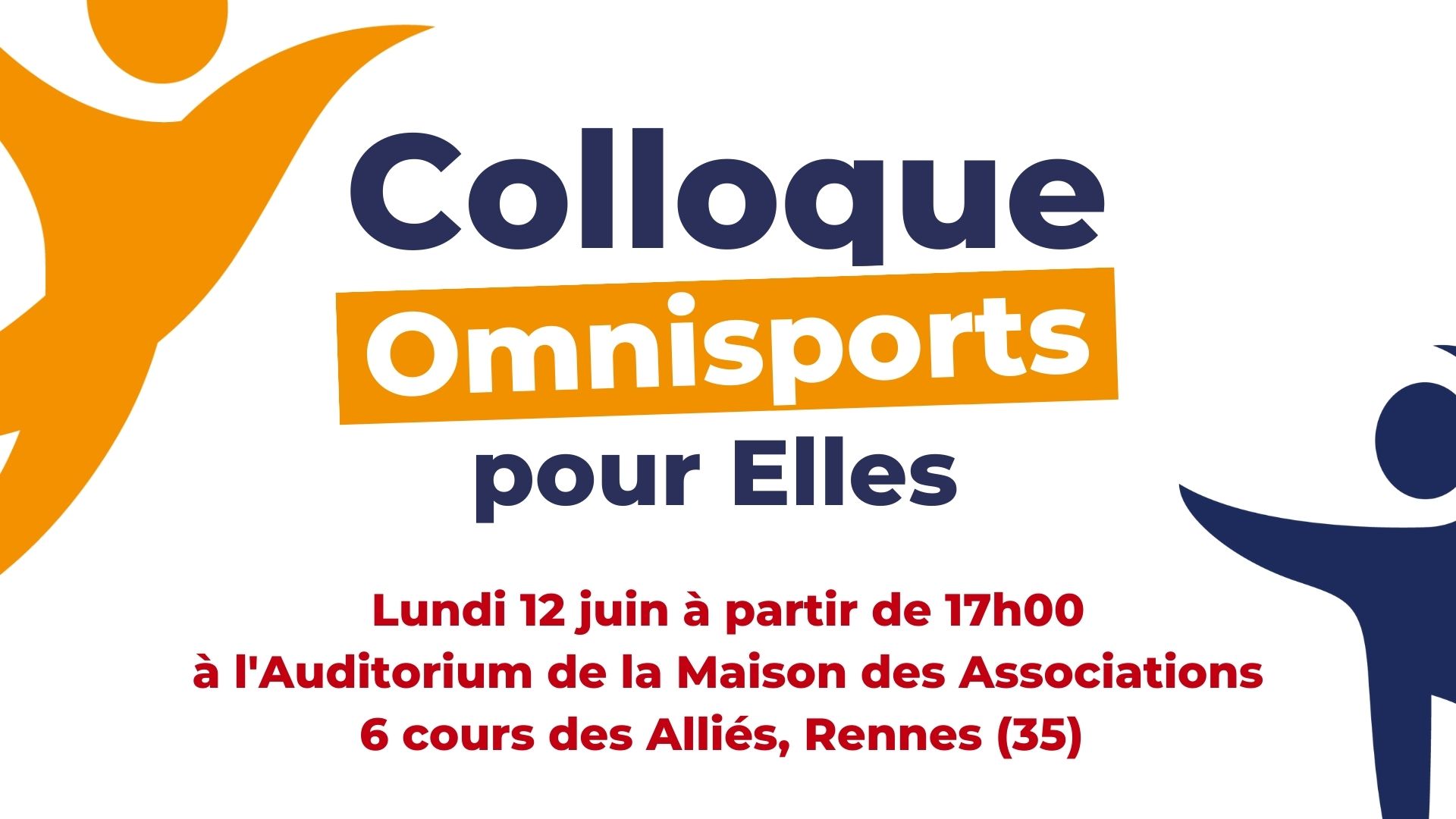 Visuel présentant le colloque Omnisports pour Elles