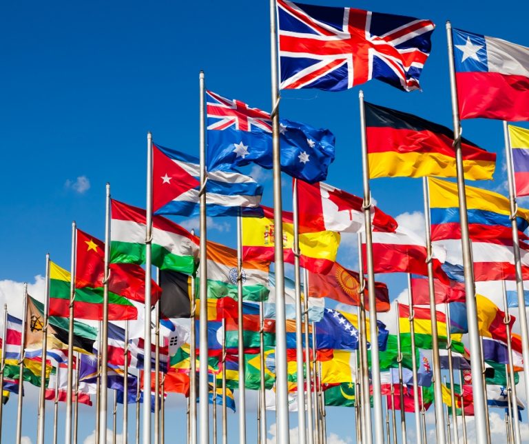 Suite de drapeaux de tous les pays