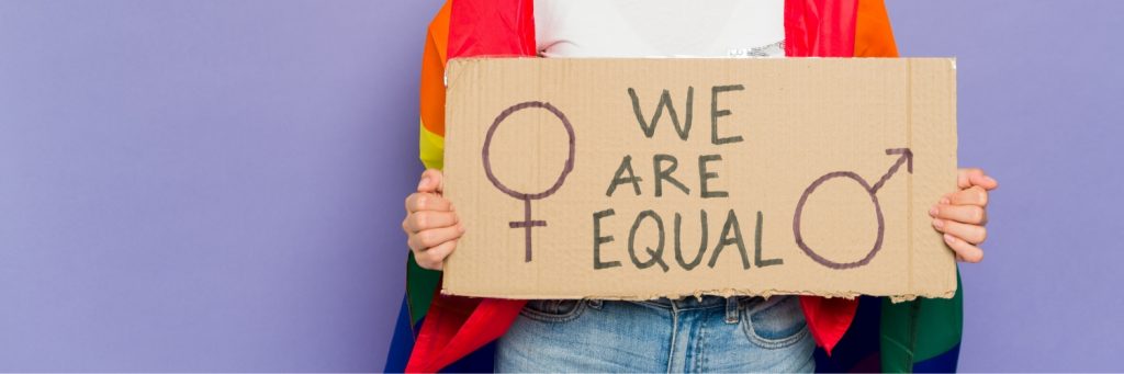 Image représentant une pancarte "We are equal"